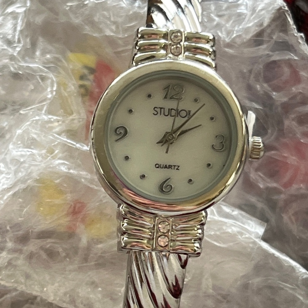 Studio time by quartz cuff watch